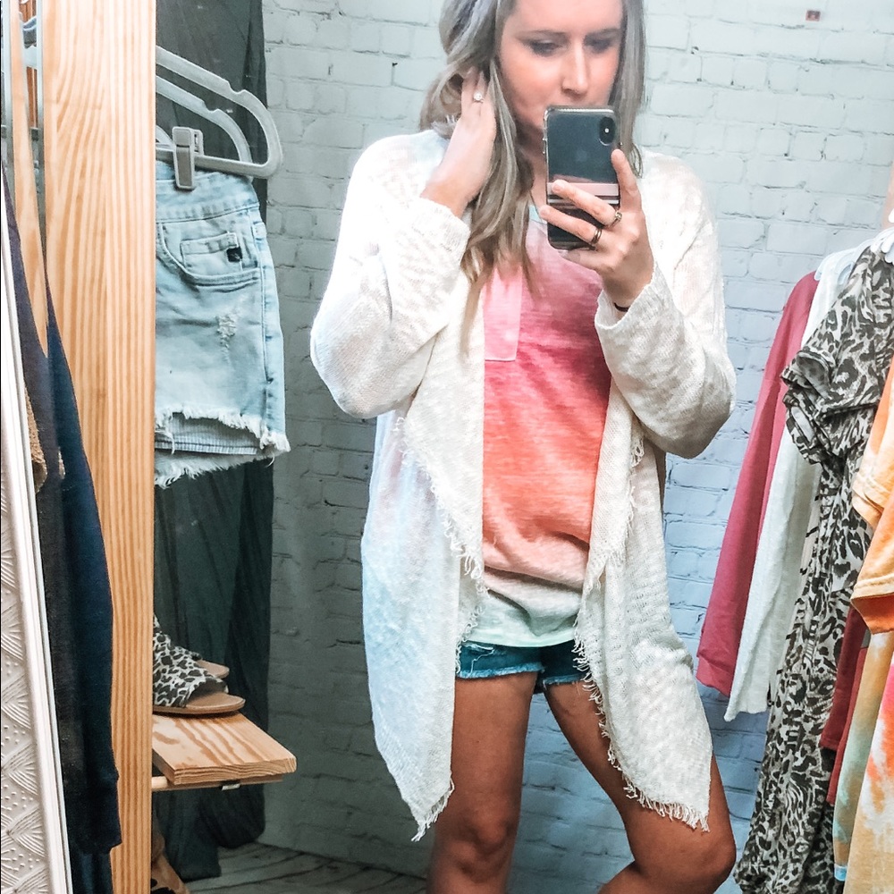 Ivory Fringe Cardigan - Picture 1 of 5